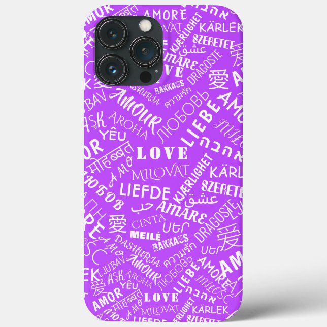 Roxo de capas de iphone de Texto do Amor (Verso)