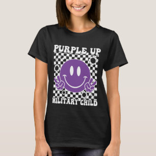 Roxo De Groové Para Crianças Militares Camisa Mili