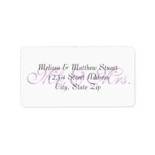 Roxo de Segundo Plano - Etiquetas de Endereço