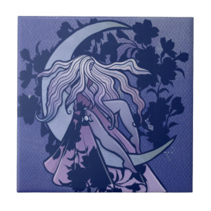 Roxo Deusa da Lua Wiccan Triple Moon - Símbolo de 