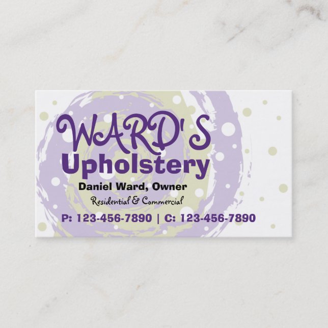 Roxo do cartão de negócio do círculo 2 (Frente)