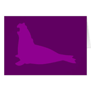 Roxo do cartão do selo de elefante