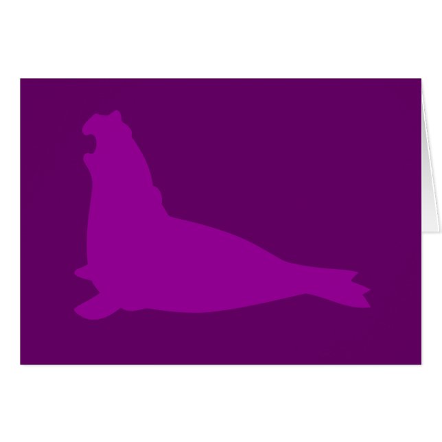 Roxo do cartão do selo de elefante (Frente Horizontal)