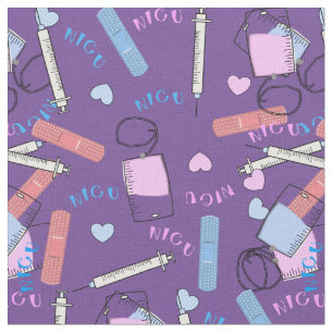 Roxo do tecido da enfermeira de NICU