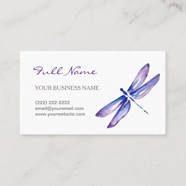 Roxo dos cartões de visitas | da libélula da (Frente)