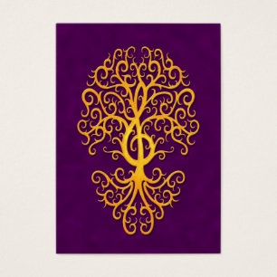 Roxo dourado da árvore musical do Clef de triplo