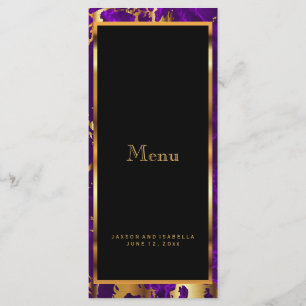 Roxo e Dourado Marble - Menu