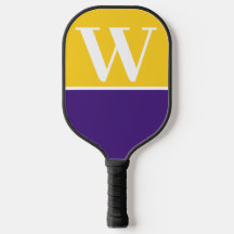 Roxo e Dourado Monograma Pickleball