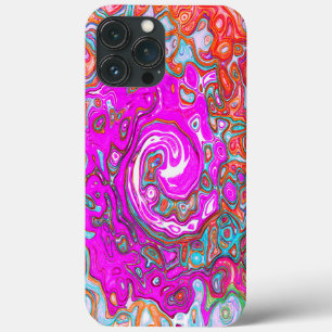 Roxo e Laranja Groovy Abstrato Retro Espiral