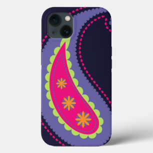 Roxo e Rosa Paisley