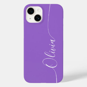 Roxo Elegante Caligrafia Nome Script