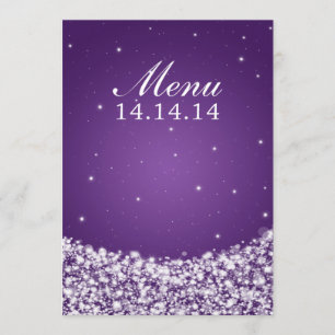 Roxo elegante da faísca da estrela do menu do