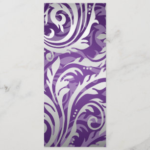 Roxo elegante do Flourish de Swirly do menu do