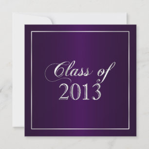 Roxo Elegante e Silver Classe de Convite 2013