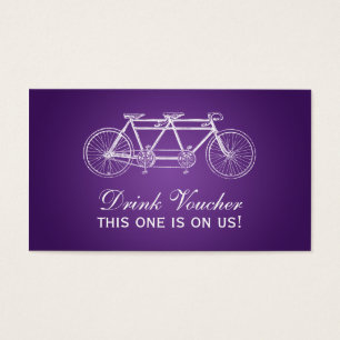 Roxo em tandem da bicicleta do comprovante simples