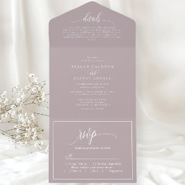 Roxo Empoeirado Escrito Moderno Simples