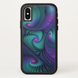 Roxo encontra Arte Fractal abstrato Turquesa moder