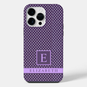 Roxo Escuro Profundo Vibrante Branco Bolinhas Pers