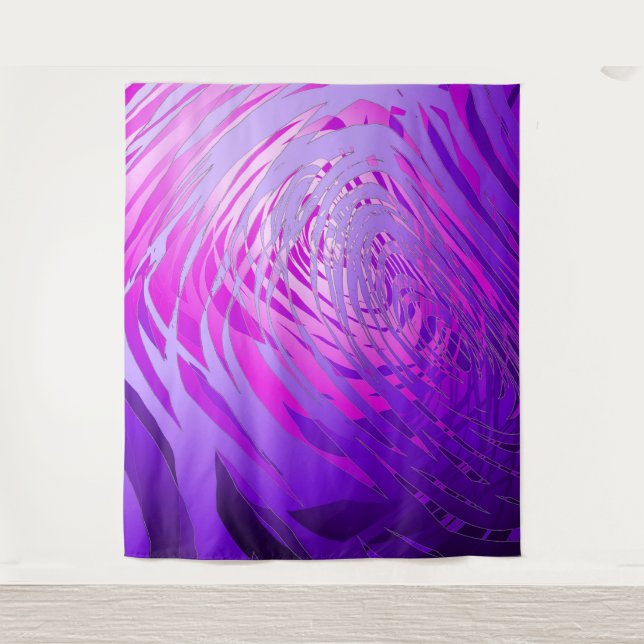 Roxo Espiral Complexo - Tapeçaria (Frente)