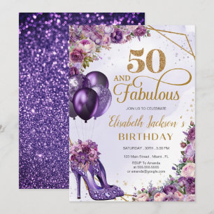 Roxo Feminino Brilhante 50º Aniversário