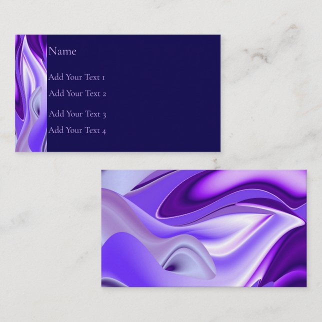 Roxo-Flor Sonha Cartão de visita (Frente/Verso)