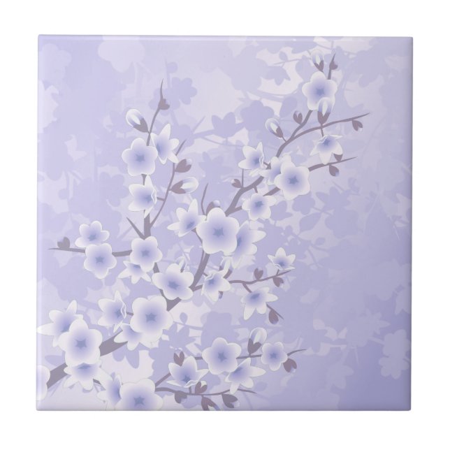 Roxo Floral de Cerejeira em Flor  (Frente)