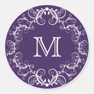 Roxo floral personalizado das etiquetas do