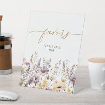 Roxo Flores Selvagens Chá Favoritos Sinal