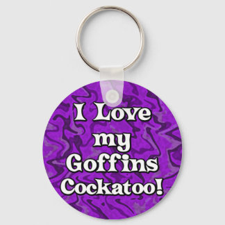 Roxo Louco Adoro o Chaveiro de Cockatoo de Goffins
