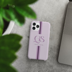 Roxo Monograma de Listras Chiques