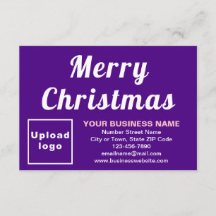 Roxo Natal Negócios Cartão Pequeno e Plano