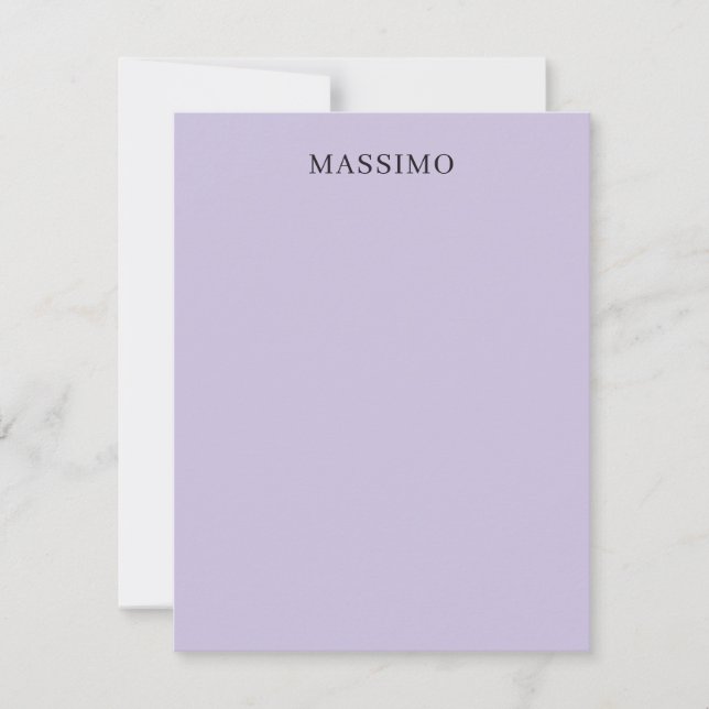 Roxo Pálido Profissional Único Clássico Nome Própr (Frente)