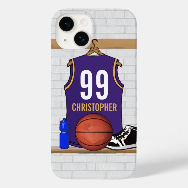 Roxo Personalizado e Basquete Dourado (Verso)