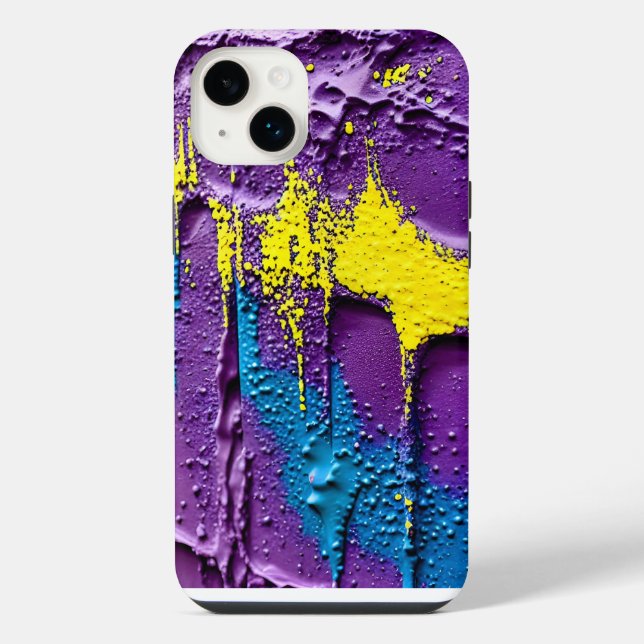 Roxo Preto Amarelo Explosão Cor Diversão (Verso)