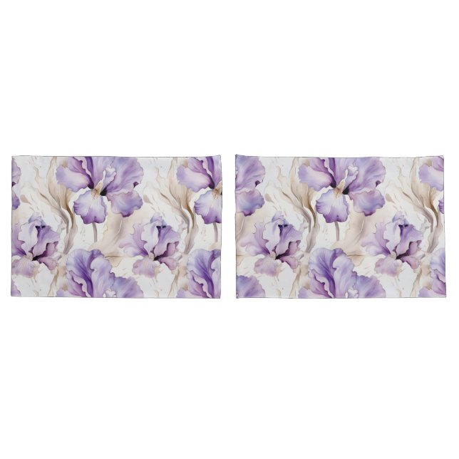 Roxo Romântico Iris Floral (Verso - conjunto)