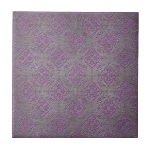 Roxo Rústico e Damasco Cinza Aço