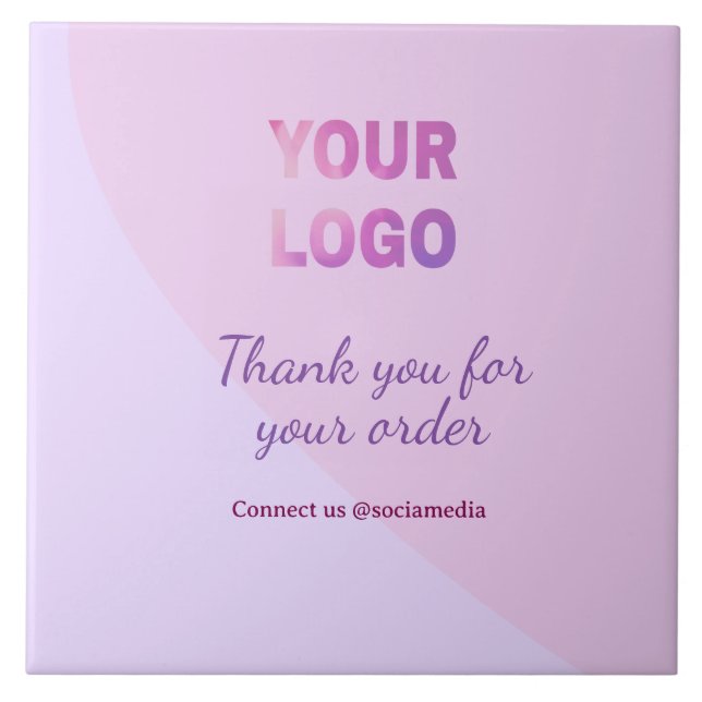Roxo seu logotipo conectar conosco mídias sociais (Frente)