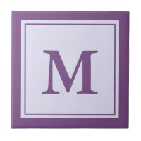 Roxo Simples e Monograma Branco