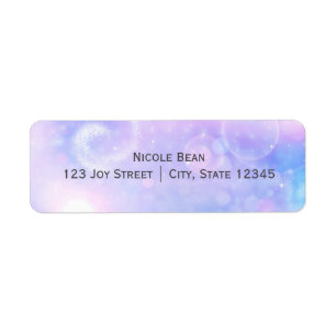 Roxo Spacey Luzes Cósmicas Etiquetas de Endereço d