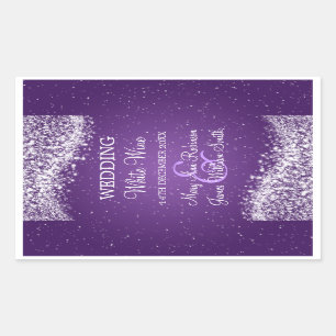 Roxo Sparkling da onda da etiqueta elegante do