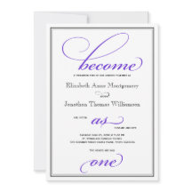 Roxo torna-se um convite para casamentos cristãos