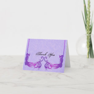 Roxo Vintage Pavão Agradecimento