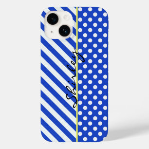 Royal Blue Bolinhas and Stripes por ShirleyTaylor