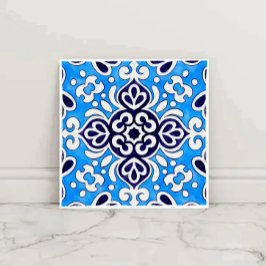 Royal Blue Ceramic Classic Geometric Mosaic