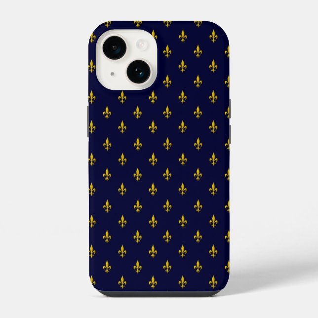 Royal Blue Fleur De Lis Pattern (Verso)