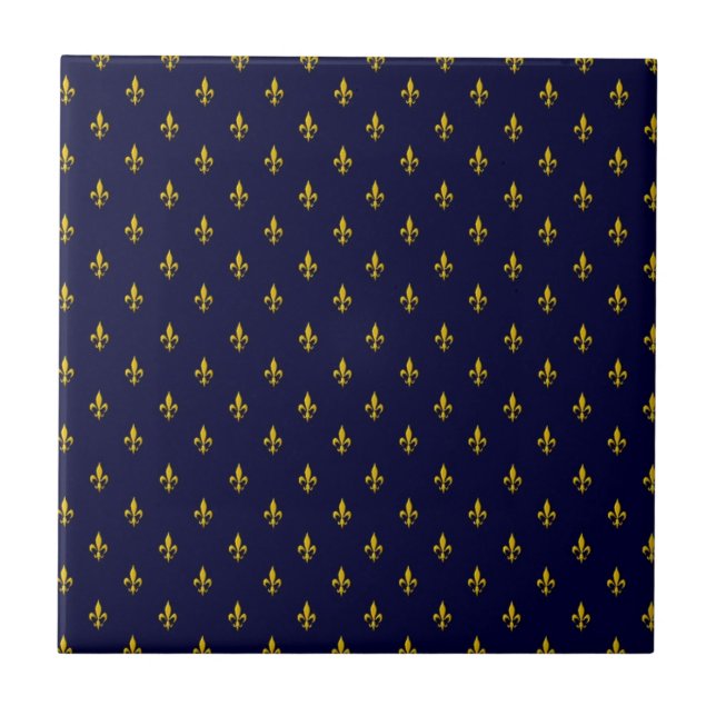 Royal Blue Fleur De Lis Pattern (Frente)