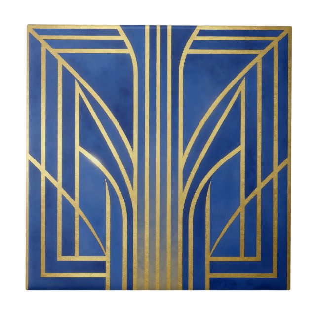 Royal Blue Gold Art Deco (Frente)