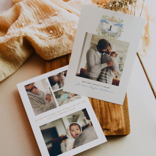 Royal Crest   Anúncio de nascimento da Foto Elegan