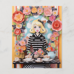 Royal Delights: Paper Dolls Sip at the Ritz