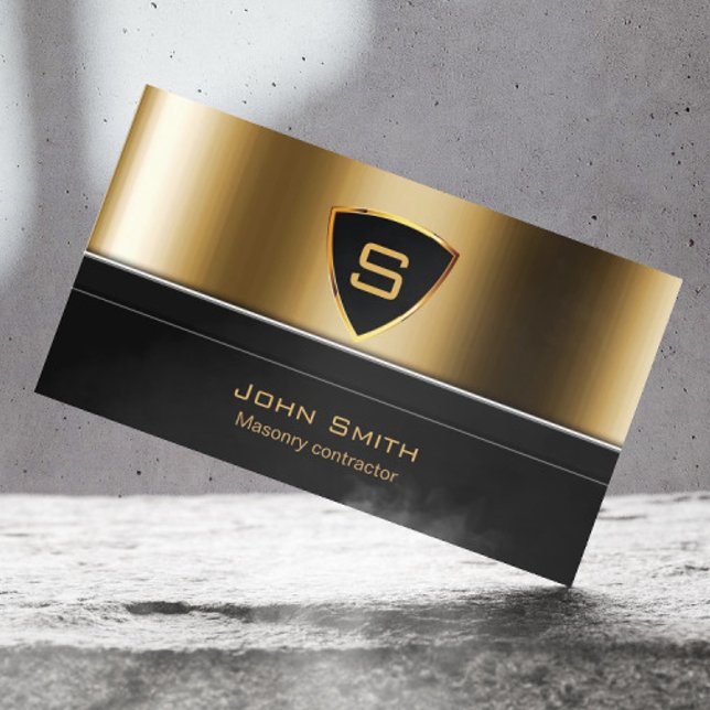 Royal Dourado Shield Masonry, contratante Cartão d (Criador carregado)